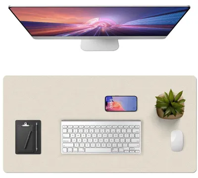 Zdjęcie produktu dla Podkładka pod biurko, 43x120 cm, wodoodporna, kolor primelowy, imitacja skóry