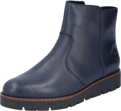 A single blue boot on a white background.