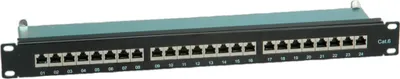 Produktbild von VALUE Cat.6 (Class E) 19-Zoll-Patchpanel, 24 P, geschirmt, schwarz