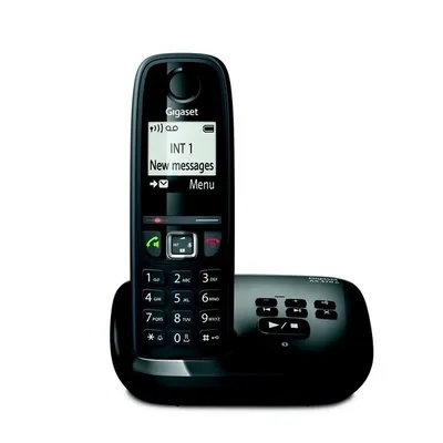 Produktbild von Gigaset AS470A Solo, DECT-Telefon, Kabelloses Mobilteil, Freisprecheinrichtung, 100 Eintragungen, Anrufer-Identifikation, Schwarz