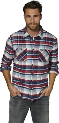 Produktbild von Rokker Orlando Flanell-Hemd, blau/weiß/rot, 2XL