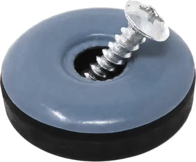Zdjęcie produktu dla Adsamm® | 32 x ślizgacze PTFE ze śrubą | Ø 30 mm | szaro-niebieskie | okrągłe | Ślizgacze meblowe ze śrubą w jakości premium od Adsamm®