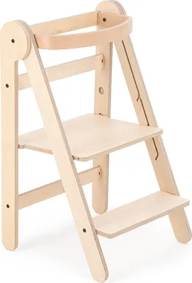 Produktbild von MamaToyz Holz Lernturm Fold Natur 52x50x85 cm