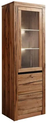 Immagine prodotto di MASSIVMOEBEL24 | vetrina in legno di Quercia Selvatica/ Cerro 62x42x191 quercia naturale oliato MONTREUX #120