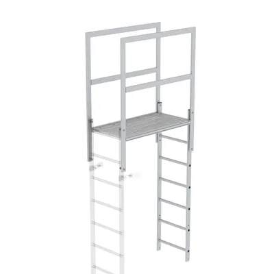 Produktbild von Günzburger Steigtechnik Attika-Überstieg Aluminium eloxiert Länge 1.200 mm - 061183