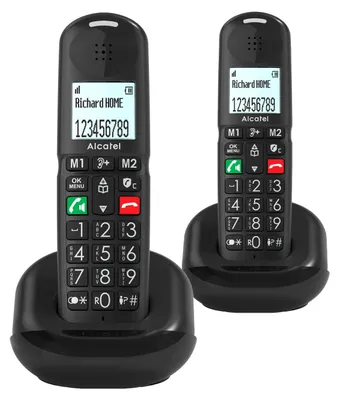 Produktbild von ALCATEL XL685 Duo DECT Festnetztelefon Senioren XL Display Große Tasten Schwarz
