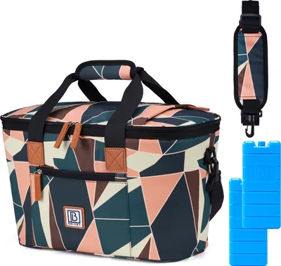 Produktbild von Brisby Koeltas – Boodschappentas – Shopper – Schoudertas 21L – Inclusief Koelelementen en dubbele lunchbox - Abstract