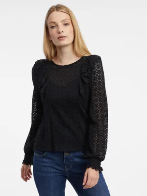 Obrázek produktu pro Černá dámská vzorovaná halenka S