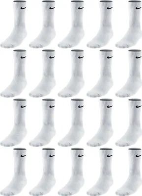 Produktbild von 20 Paar Nike Socken Lang - Farbe: 20 Paar weiss - Größe: 46-50