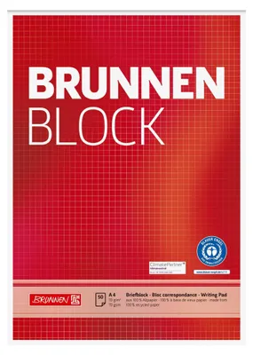 Produktbild von Brunnen Briefblock RCP DIN A4 kar.