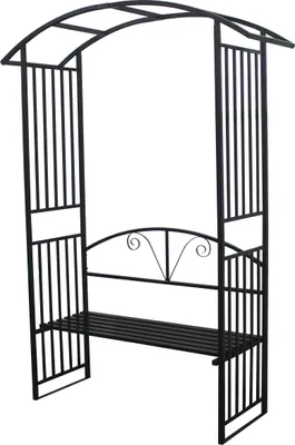 Produktbild von TPFGarden ROSENBOGEN Burton - Rankhilfe mit geschwungenem Oberteil und integrierter Sitzbank für 2 Personen. BxTxH: 150x50x230 cm