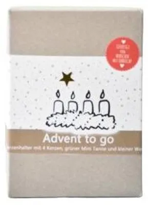 Produktbild von Geschenkbox Advent to go, grau, ca. 14 × 22 cm
