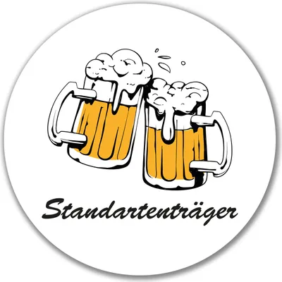 Produktbild von Huuraa Aufkleber Standartenträger Schützenfest 10cm rund Sticker Geschenkidee