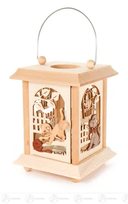Zdjęcie produktu dla Lampion stołowy koty ze szklanym wkładem na tea light lub świecę wotywną szerokość x wysokość x głębokość 12 cmx17 cmx12 cm NOWOŚĆ