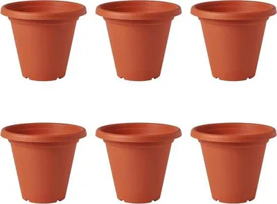 Produktbild von Famanu Pflanzenpot Kunststoff - 6 x 19 cm - Für drinnen und draußen - Mit Drainagelöchern - Wetterfest