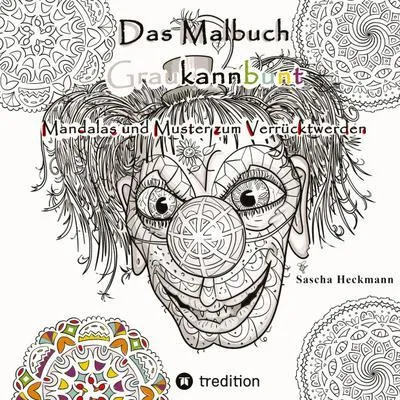 Produktbild von Graukannbunt Malbuch mit Mandala-Elementen und Mustern, 21x21 cm, variabler Schwierigkeitsgrad, ab 12 Jahren