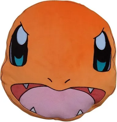 Immagine prodotto di Cuscino Premium 3D - POKEMON - faccia di Charmander - microfibra - 40 cm