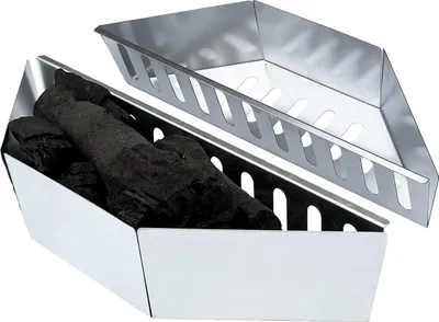 Produktbild von 2x Edelstahl Holzkohlekorb für 57cm Weber Kugelgrill, kompatibel mit 7403 & One Touch, langlebig