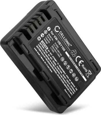 Produktbild von CELLONIC 1x Akku für Kamera Kompatibel mit Panasonic HC-V130, HC-V130K, HC-V201, VW-VBY100 - (850mAh, 3.7V)