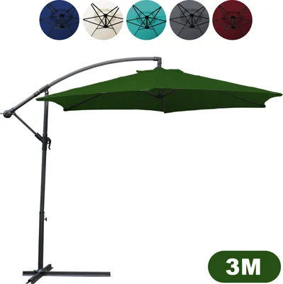 Produktbild von SWANEW Sonnenschirm Ampelschirm 300cm - Ampelschirm, Sonnenschutz, Gartenschirm - Grün