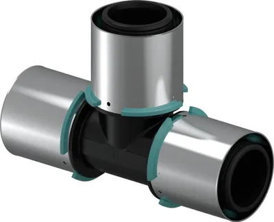 Immagine prodotto di UPONOR S-Press, raccordo a T composito, PPSU, 63-63-63, 1 pz.