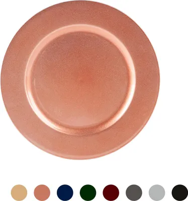 Produktbild von Argon Ta Einzelladegerät Platte - Dekorative Unter-Platte - Metallisch Finish - 33cm - Rose Gold
