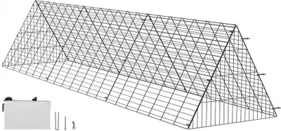 Image de Paradis des poules 300 x 71 x 61,5 cm - Tunnel à poules portable pour l'extérieur - Facile à installer - Cage à poules de la ferme - Poulailler avec enclos - Convient aux poules, canards, lapins