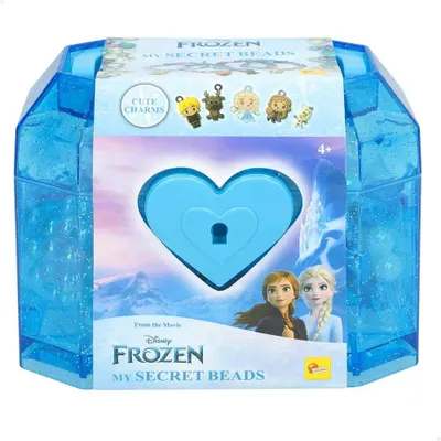 Productafbeelding van Lisciani - FROZEN: GEHEIMEN KRAALSET - Set met kralen voor kinderen vanaf 3 jaar - Doos met slot en grendel - Kleurrijke kralen en bedels uit Frozen - Maak armbanden en kettingen