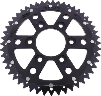 Productafbeelding van ZF Krone, 49 tanden, vertanding 525, zwart, dubbel, voor Ducati