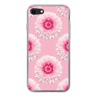 Produktbild von MuchoWow® Handyhülle Schutzhülle Hülle für iPhone SE 2022 Mädchen - Blume - Rosa - Muster - Mädchen - Kinder - Kinder Silikon Softcase Handy Hülle - Schutzhülle
