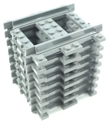 Produktbild von Trixbrix Schienen gerade halbe Länge, 10x – Gleise kompatibel mit LEGO® City Eisenbahn und Zug, Zubehör für Klemmbausteine
