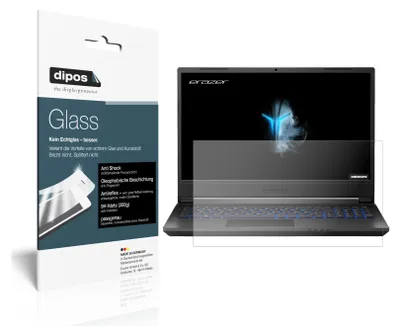 Produktbild von 1x Schutzfolie für Medion Erazer P15805 matt - Anti-Shock 9H Folie dipos Glass Kunststoffglas