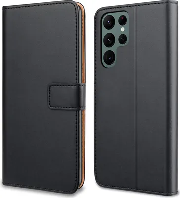 Produktbild von Hülle für Samsung Galaxy S22 Ultra, geschlossen, mit Klappe, Schwarz, SM-908