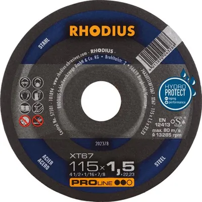 Zdjęcie produktu dla Rhodius 202378 Cutting disc (straight) 115 mm 1 pc(s) Steel