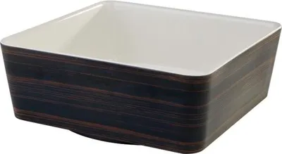 Zdjęcie produktu dla Paderno 44475-27, Salaterka, Prostokąt, Melamina, Brązowy, Biały, 3,5 l, 1 szt.