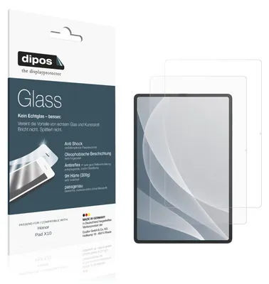 Immagine prodotto di 2x Pellicola Protettiva per Honor Pad X10 Protezione opaco Vetro Flessibile 9H dipos