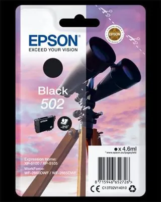 Zdjęcie produktu dla Patrone Epson 502 czarny T02V1