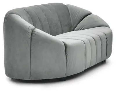 Image de MENZZO Canapé 2 places design Sidonie Velours Gris