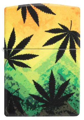 Obrázek produktu pro ZIPPO - Cannabis Design - Weed Yellow Green Coloured Leaf Benzín k doplnění 60006075