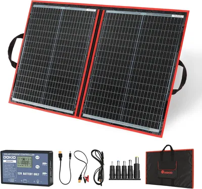 Obrázek produktu pro Solární panel - Skládací panel - Solární články - Přenosný solární panel - Výkon 100 W