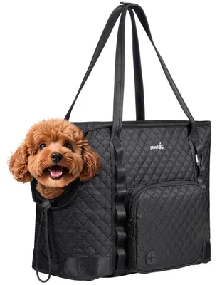Zdjęcie produktu dla Transporter dla psa do 6 kg, czarny, wymiary 43x35x20 cm
