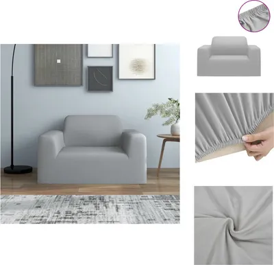 Produktbild von vidaXL Stretch-Sofahusse Grau Polyester-Jersey - Hussen
