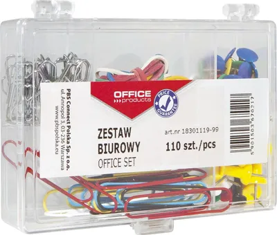 Zdjęcie produktu dla PRODUKTY BIUROWE 18301119-99 Zestaw biurowy 110 różnych części