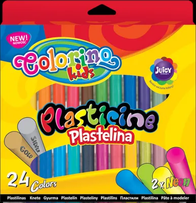 Obrázok produktu pre Plastelína 24 farieb zlatá + strieborná Colorino