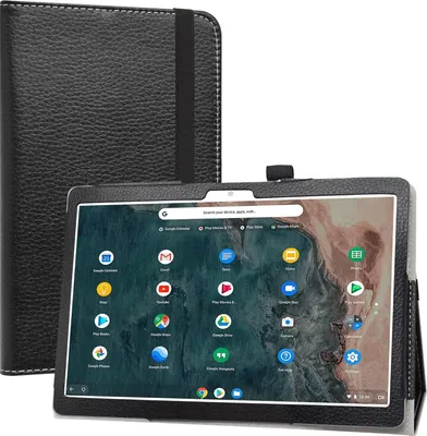 Image de Étui Pour Tablette Archos T96 9,6 Pouces En CuirPolyuréthaneNoir Mat Avec Support