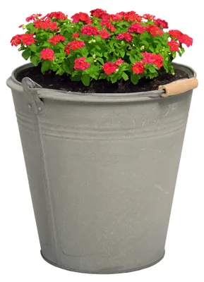 Produktbild von Mega Collections Eimer/Pflanztopf Eddy -Zink - Silber - D30 X 29 cm