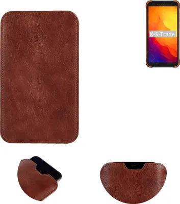 Produktbild von K-S-Trade Schutzhülle Handyhülle kompatibel mit Blackview BV4900S Handytasche Kunstleder Sleeve in braun