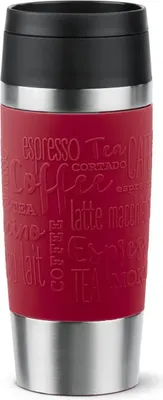 Zdjęcie produktu dla Tefal Travel Mug Classic N2020410, Czarny, Czerwony, Stal nierdzewna, Silikon, Stal nierdzewna, Polipropylen (PP), 4 h, 8 h