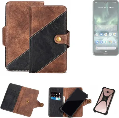 Produktbild von K-S-Trade Handyhülle Schutzhülle Bookstyle Case kompatibel mit Nokia 7.2 Klapphülle Cover Hülle Schutztasche 1x