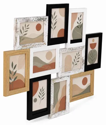 Produktbild von Bilderrahmen Collage für 10 Fotos Galerierahmen Wanddeko für Fotowand - Farbe: Multicolor | Format: 10x15